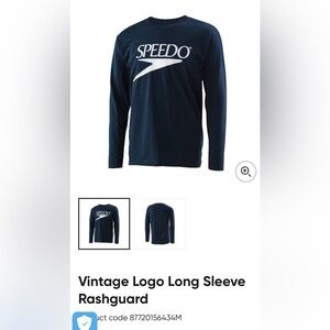 Speedo long sleeve rash guard Navy blue